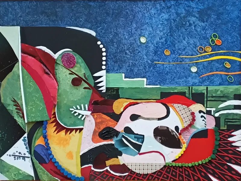 East Wind 2024 Mixed-media Collage ~ 23” X 29”