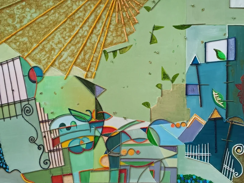 Mother's Garden 2022 Multi-layered Oil on Canvas ~ 35” X 39”